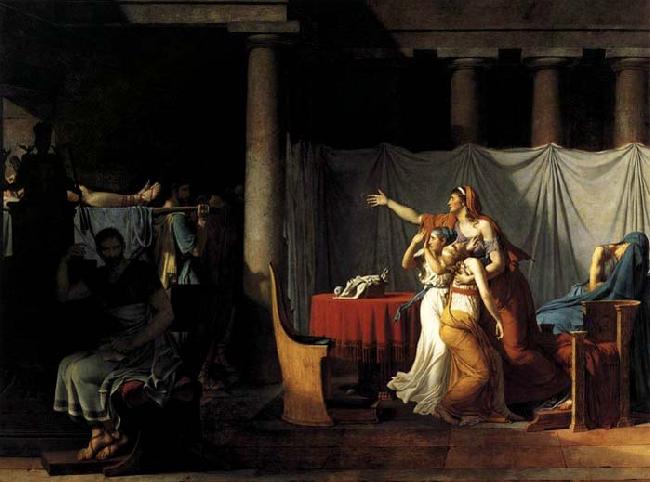Jacques-Louis  David The Lictors Returning to Brutus the Bodies of his Sons oil painting image